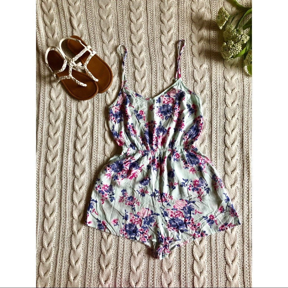 Divided floral jumpsuit